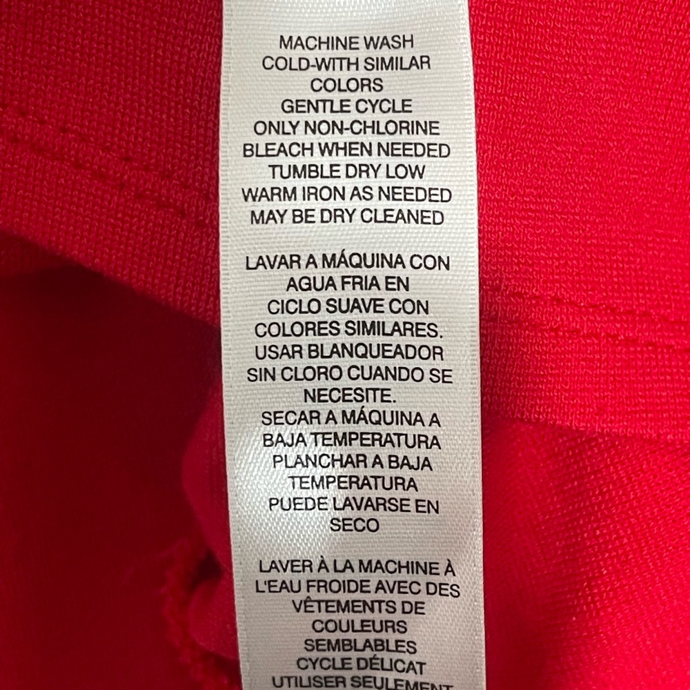 Chico's Red Long Sleeve Tunic Top Size 12 - Picture 6 of 11